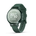 Garmin Lily® 2 Aktif, Küçük ve Şık Akıllı Saat, Dahili GPS, Gizli Ekran, Desenli Lens, 9 Güne Kadar Pil Ömrü, Jasper Green Silikon Bantlı Jasper Green