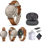 Garmin Lily 2 Klasik Küçük ve Şık Akıllı Saat 5 Güne Kadar Pil Ömrü Gizli Ekran Desenli Lens Krem Altın Bronz (010-02839-02) Fitness ... - 36 mm - Beyaz