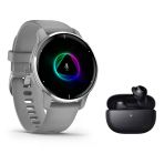 Garmin Venu 2 Plus - Bluetooth Telefon Fonksiyonlu Ve Sesli Asistanlı Gps Fitness Akıllı Saat - Müzik Çalar Ve Kalp Atış Hızı Ölçümü - Gümüş Açık Gri Dahil. Bluetooth Kulaklık