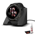 Garmin Venu 2 Plus, Call Ve Text İle Gps Smartwatch, Gelişmiş Sağlık İzleme Ve Fitness Özellikler, Slate With Black Band With Şarj Base & 6Ave Travel Kit
