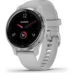 Garmin Venu 2s, Gelişmiş Sağlık Izleme ve Fitness Özelliklerine Sahip Küçük Boyutlu Gps Akıllı Saat, Açık Gri Kasalı Gümüş Çerçeve ve Silikon Bant... - 36 mm - Beyaz