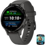 Garmin Venu 3s Health Fitness Gps Akıllı Saat Steel Bezel With Pebble Gray Case 41MM | Resmi Abd Ortak Modeli | Sche 010-02785-00 With 2 Yr Cps Advancedd Protection Pack - Siyah