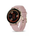 Garmin Venu 3S Soft Gold Paslanmaz Çelik Bezel 1.2-Inch Amoled Touch Ekran Smart Watch With 41Mm Rose Case And Silikon Band
