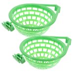 Garneck 2 adet plastik kanarya yuvası, kanarya kuşları için asma yuvası, yumurta üremek için ideal, çekici yeşil renkte, kafesler ve kuş evleri için mükemmel