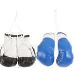 Garneck 2 Çift Minik Boks Eldivenleri Boks Eldivenleri Asılı Dekorlar Mini Boks Eldiveni Kolye Boks Partisi Süslemeleri Mini Boks Eldiveni Araba Aksesuarları Pvc Asılı Süsler Noel Ağacı