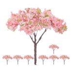 Garneck 8 Minyatür Çiçek Ağacı Modeli Kiraz Çiçeği Ağacı Manzara Manzara Modeli Yapay Pembe Çiçeği Ağacı Çalı DIY Mimari Yapı Modeli B Için Diorama Ağacı