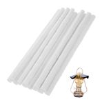 Garneck Cam elyaf fitil, 10 mm, mum yiyenler için, kandil ve fenerler için, 10 adet uzun ömürlü fiberglas fitil, erime ışığı için, hoş bir aydınlatma için ideal