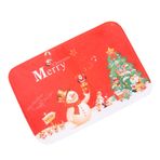 Garneck Merry Christmas Kapı Paspası Noel Ağacı Giriş Kapı Paspası Ön Zemin Halı Yeni Yıl Tatil İç Mekan Dış Mekan Ev Dekoru Kırmızı