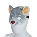 Garneck Sıçan Maskesi 3D Fare Maskesi Sıçan Kafası Yarım Yüz Maskesi Hayvan Cosplay Yüz Kapatma Maskesi Karnaval Maskesi Cadılar Bayramı Cosplay Parti Sahne Açık Gri