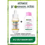 Garnier 100ml Micellar Makyaj Temizleme Suyu + C Vitamini Süper Aydınlatıcı Serum