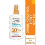 Garnier Ambre Solaire Çocuk Güneş Spreyi SPF50+ – Çok Yüksek Koruma, Suya Dayanıklı, Tüm Cilt Tipleri, 200 ml