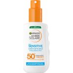 Garnier Ambre Solaire Hipoalerjenik Güneş Spreyi SPF 50+ – 150 ml | Hassas Ciltler İçin Yüksek Koruma, Parfümsüz, Suya Dayanıklı