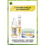 Garnier C Vitamin Serum(Niasinamid+Salisilik Asit)+Göz Kremi(Niasinamid+Kafein+Aydınlatıcı Nemlendirici Krem
