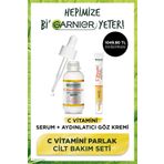 Garnier C Vitamini Aydınlatıcı Göz Kremi (Niasinamid + Kafein)+C Vitamin Serum (Niasinamid + Salisilik Asit)