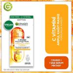 Garnier C Vitamini Kağıt Yüz Maskesi Tüm Cilt Tipleri İçin Yorgunluk Giderici 5 Dakikada