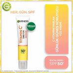 Garnier C Vitamini Parlak Fluid Yüz Kremi Glow SPF50+ 40 ml Günlük Güneş Koruyucu