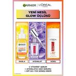 Garnier C Vitamini Parlak Serum + Revitalift Filler Göz Serumu + Clinical SPF50 Yüz Güneş Kremi
