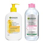 Garnier C Vitamini Parlaklık Veren Temizleyici 250 ML & Micellar Kusursuz Makyaj Temizleme Suyu (400 ml) Cilt Bakım Seti
