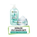 Garnier Hyaluronik Aloe Jel - Günlük Nemlendirici Jel 50 ml & Hyaluronik Aloe Temizleme Jeli 200 ml