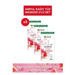 Garnier Hyaluronik Asit Sıkılaştırıcı 3x15 gr Ampul Kağıt Maske