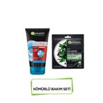 Garnier Kömürlü Bakım Seti Saf Ve Temiz Kömür Peeling Ve Siyah Kağıt Maske Seti