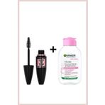 Garnier Maybelline Volume Express Over The Top Siyah Maskara & Garnier Micellar Makyaj Temizleme Suyu 100