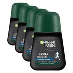 Garnier Men Ekstra Ferahlık Roll-On Deodorant (4 paketi)