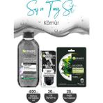 Garnier Micellar Kömür 400 ml Makyaj Temizleyici Jel + 30 ml Serum + 28 gr Kağıt Yüz Maskesi