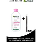 Garnier Micellar Kusursuz Makyaj Temizleme Suyu 200ml + Tattoo Liner Gel Pencil Göz Kalemi Mini Hassas Ciltler İçin Etkili Temizlik