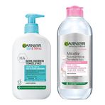 Garnier Micellar Kusursuz Makyaj Temizleme Suyu 400 ML ve Saf ve Temiz Nemlendiren Temizleyici 250 ML Cilt Bakım Seti