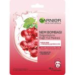 Garnier Nem Bombası Kağıt Yüz Maskesi Hyaluronik Asit ve Üzüm Çekirdeği Özlü 1 Adet