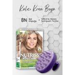 Garnier Nutrisse Besleyici 8N Bal Köpüğü Saç Boyası ve Mor Şampuan Fırçası