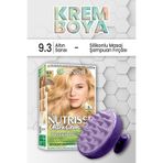 Garnier Nutrisse Besleyici 9.3 Altın Sarı Saç Boyası ve Mor Şampuan Fırçası