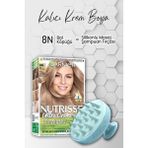 Garnier Nutrisse Besleyici Kalıcı Krem 8N Bal Köpüğü Saç Boyası ve Mavi Şampuan Fırçası