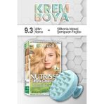Garnier Nutrisse Besleyici Kalıcı Krem 9.3 Altın Sarısı Saç Boyası ve Mavi Şampuan Fırçası