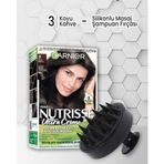Garnier Nutrisse Krem 3 Koyu Kahve Saç Boyası ve Siyah Masaj Şampuan Fırçası