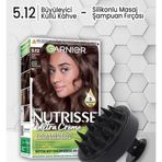 Garnier Nutrisse Krem 5.12 Küllü Kahve Saç Boyası ve Siyah Masaj Şampuan Fırçası