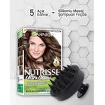 Garnier Nutrisse Krem 5 Açık Kahve Saç Boyası ve Siyah Masaj Şampuan Fırçası
