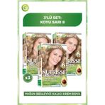 Garnier Nutrisse Ultra Creme 8 3x60 ml Saç Boyası