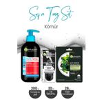 Garnier Saf & Temiz Kömür Serum 30 ml, Temizleme Jeli 200 ml ve Kağıt Yüz Maskesi 28 gr