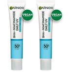 Garnier Saf ve Temiz BHA Niasinamid Günlük Güneş Koruyucu Fluid Yüz Kremi SPF50, 40 ml (2 paketi)