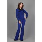 Garnili Ceket & İspanyol Paça Pantolon Takım-Saks - 44