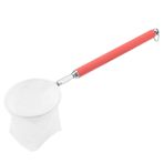 Garosa Akvaryum Ağı, Uzatılabilir Teleskopik Balık Karides Ağı, Uzatılabilir 19,8-55,8 cm Uzun Saplı Akvaryum Balık Tankı Havuzu için (Yuvarlak-Kırmızı)