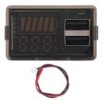 Garosa Dijital Pil Monitörü DC8‑30V Gerilim Göstergesi Pil Kapasitesi Kalan Kapasite Test Cihazı, 2 USB Bağlantı Noktası Ile Deniz Arabası Motosiklet Tekne Için Düşük