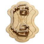 Garosa Vintage Çekmece Çeker, Çin Antika Çekmece Kolu, Retro Zarif 12,8 X 7 Cm Saf Bakır Dolap Kapısı Ahşap Kutu Küçük, duş Kurulum Kitleri (Pirinç Rengi)