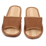 GAROZATION 1 Çift Bambu Ve Rattan Terlik Hasır Ayakkabı Kocaman Sandalet Turuncu Ayakkabı Tatami Terlik Kadınlar Için Komik Terlikler Takunya Platform Pipet Flop Erkek Terlikleri Erkekler Pvc
