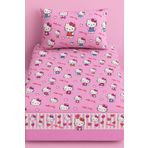 Gasel Home Hello Kitty Pamuklu Kumaş Tek Kişilik Nevresim Seti ( Çarşafsız )