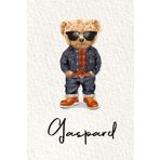 Gaspard: Cahier personnalisé avec prénom Gaspard | Cadeau d'anniversaire pour enfant, garçon, homme, copain ... | Nounours | 110 pages lignée, Petit Format 6x9 pouces (15,24 x 22,86 cm)