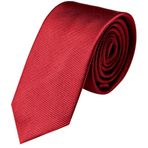 GASSANI Kravat 8 cm | tek renkli ince çizgili | erkek kravatı takım elbise için | kravat bağlayıcı 19 moda renkte, Şarap kırmızısı | Bordo, 145cm x 8cm