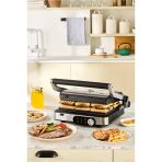 Gastro Gourmet Izgara ve Tost Makinesi Inox 2000 W 6 Dilim Kapasiteli